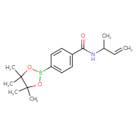 Chemical structure of N-(but-3-en-2-yl)-4-(4,4,5,5-tetramethyl-1,3,2-dioxaborolan-2-yl)benzamide - CSSB02519414048
