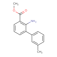 Chemical structure of methyl 2-amino-3'-methyl-[1,1'-biphenyl]-3-carboxylate - CSSB06582888650