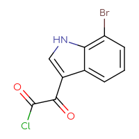 Chemical structure of 2-(7-bromo-1H-indol-3-yl)-2-oxoacetyl chloride - CSSB00010723685