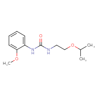 Chemical structure of 1-(2-methoxyphenyl)-3-[2-(propan-2-yloxy)ethyl]urea - CSSB00103800708