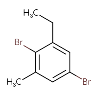 Chemical structure of 2,5-dibromo-1-ethyl-3-methylbenzene - CSSB00010141308