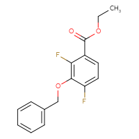 Chemical structure of ethyl 3-(benzyloxy)-2,4-difluorobenzoate - CSSB03550258698