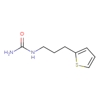 Chemical structure of [3-(thiophen-2-yl)propyl]urea - CSSB00016331535