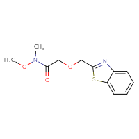 Chemical structure of 2-[(1,3-benzothiazol-2-yl)methoxy]-N-methoxy-N-methylacetamide - CSSB02005135749