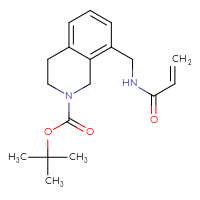 Chemical structure of tert-butyl 8-[(prop-2-enamido)methyl]-1,2,3,4-tetrahydroisoquinoline-2-carboxylate - CSSB21332041984