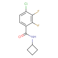 Chemical structure of 4-chloro-N-cyclobutyl-2,3-difluorobenzamide - CSSB01046263625