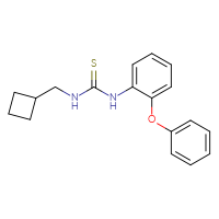 Chemical structure of 3-(cyclobutylmethyl)-1-(2-phenoxyphenyl)thiourea - CSSB02101295238