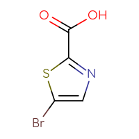 Chemical structure of 5-bromo-1,3-thiazole-2-carboxylic acid - CSSB00000765092