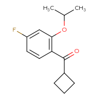 Chemical structure of cyclobutyl[4-fluoro-2-(propan-2-yloxy)phenyl]methanone - CSSB20878372633