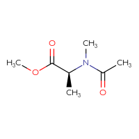 Chemical structure of methyl (2S)-2-(N-methylacetamido)propanoate - CSSB00103285839