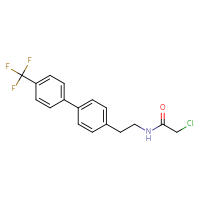 Chemical structure of 2-chloro-N-{2-[4'-(trifluoromethyl)-[1,1'-biphenyl]-4-yl]ethyl}acetamide - CSSB21332097992