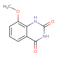 Chemical structure of 8-methoxy-1,2,3,4-tetrahydroquinazoline-2,4-dione - CSSB00000097330