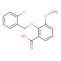 Chemical structure of 2-[(2-chlorophenyl)methoxy]-3-methoxybenzoic acid - CSSB00020596177