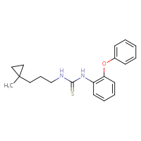 Chemical structure of 3-[3-(1-methylcyclopropyl)propyl]-1-(2-phenoxyphenyl)thiourea - CSSB21432494606
