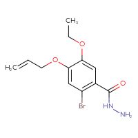 Chemical structure of 2-bromo-5-ethoxy-4-(prop-2-en-1-yloxy)benzohydrazide - CSSB00015198502