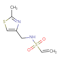 Chemical structure of N-[(2-methyl-1,3-thiazol-4-yl)methyl]ethene-1-sulfonamide - CSSB00154417393