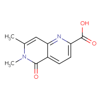 Chemical structure of 6,7-dimethyl-5-oxo-5,6-dihydro-1,6-naphthyridine-2-carboxylic acid - CSSB00135410706