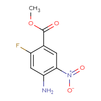 Chemical structure of methyl 4-amino-2-fluoro-5-nitrobenzoate - CSSB00000719017
