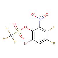 Chemical structure of 6-bromo-3,4-difluoro-2-nitrophenyl trifluoromethanesulfonate - CSSB21009533367