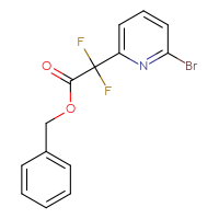 Chemical structure of benzyl 2-(6-bromopyridin-2-yl)-2,2-difluoroacetate - CSSB02517024620