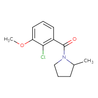 Chemical structure of 1-(2-chloro-3-methoxybenzoyl)-2-methylpyrrolidine - CSSB06427421344
