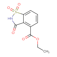 Chemical structure of ethyl 1,1,3-trioxo-2,3-dihydro-1λ⁶,2-benzothiazole-4-carboxylate - CSSB20895622214