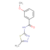 Chemical structure of 3-methoxy-N-(5-methyl-1,3,4-thiadiazol-2-yl)benzamide - CSSB00028001489