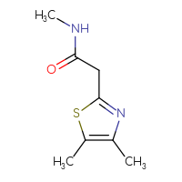 Chemical structure of 2-(4,5-dimethyl-1,3-thiazol-2-yl)-N-methylacetamide - CSSB00114102463