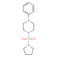 Chemical structure of 1-phenyl-4-(pyrrolidine-1-sulfonyl)piperazine - CSSB00027406888