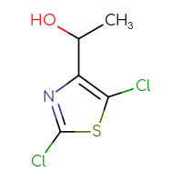 Chemical structure of 1-(2,5-dichloro-1,3-thiazol-4-yl)ethan-1-ol - CSSB00134713483