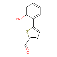 Chemical structure of 5-(2-hydroxyphenyl)thiophene-2-carbaldehyde - CSSB00000050585