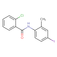 Chemical structure of 2-chloro-N-(4-iodo-2-methylphenyl)benzamide - CSSB00048246598