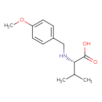 Chemical structure of (2S)-2-{[(4-methoxyphenyl)methyl]amino}-3-methylbutanoic acid - CSSB00056666810
