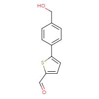Chemical structure of 5-[4-(hydroxymethyl)phenyl]thiophene-2-carbaldehyde - CSSB00010291512