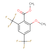 Chemical structure of methyl 2-methoxy-4,6-bis(trifluoromethyl)benzoate - CSSB00137349931