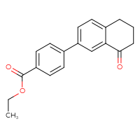 Chemical structure of ethyl 4-(8-oxo-5,6,7,8-tetrahydronaphthalen-2-yl)benzoate - CSSB06584245925