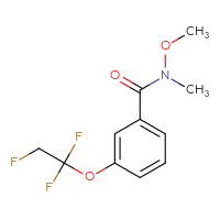Chemical structure of N-methoxy-N-methyl-3-(1,1,2-trifluoroethoxy)benzamide - CSSB07124070498