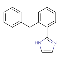 Chemical structure of 2-(2-benzylphenyl)-1H-imidazole - CSSB01715264997