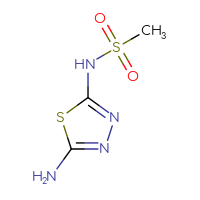 Chemical structure of N-(5-amino-1,3,4-thiadiazol-2-yl)methanesulfonamide - CSSB00000048667