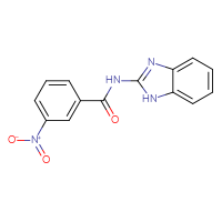 Chemical structure of N-(1H-1,3-benzodiazol-2-yl)-3-nitrobenzamide - CSSB00026297636