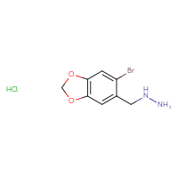 Chemical structure of [(6-bromo-2H-1,3-benzodioxol-5-yl)methyl]hydrazine hydrochloride - CSSB00000736331