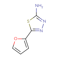 Chemical structure of 5-(furan-2-yl)-1,3,4-thiadiazol-2-amine - CSSB00000231048