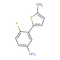 Chemical structure of 4-fluoro-3-(5-methylthiophen-2-yl)aniline - CSSB00011452178