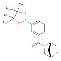 Chemical structure of (1S,4S)-5-[3-(4,4,5,5-tetramethyl-1,3,2-dioxaborolan-2-yl)benzoyl]-2-oxa-5-azabicyclo[2.2.1]heptane - CSSB14992721703
