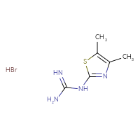 Chemical structure of N-(4,5-dimethyl-1,3-thiazol-2-yl)guanidine hydrobromide - CSSB00020666652