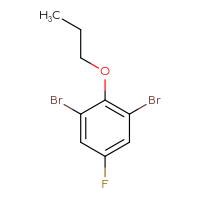 Chemical structure of 1,3-dibromo-5-fluoro-2-propoxybenzene - CSSB00010089841