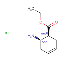 Chemical structure of rac-ethyl (1R,6S)-6-aminocyclohex-3-ene-1-carboxylate hydrochloride - CSSB21291559727