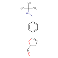 Chemical structure of 5-{4-[(tert-butylamino)methyl]phenyl}furan-2-carbaldehyde - CSSB10749611996