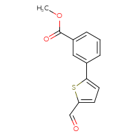 Chemical structure of methyl 3-(5-formylthiophen-2-yl)benzoate - CSSB02150179397