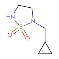 Chemical structure of 2-(cyclopropylmethyl)-1λ⁶,2,5-thiadiazolidine-1,1-dione - CSMB00153572960